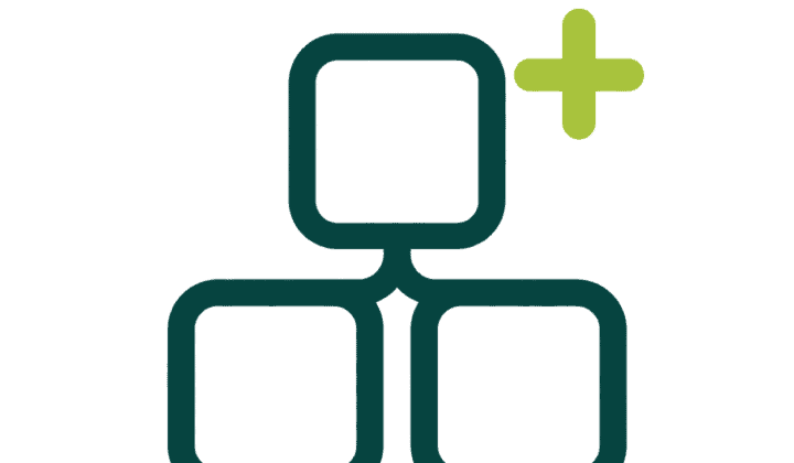 Pictogram voor een nieuwe installatie of uitbreiding