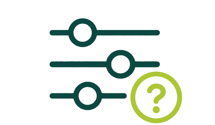 Pictogram voor een supportvraag of configuratiewijziging